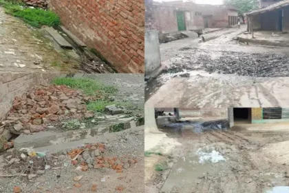 Sitapur News: स्वच्छता अभियान को पलीता लगाती ग्राम पंचायत माथन, गंदगी से भरी नालियों की नहीं हो रही सफ़ाई