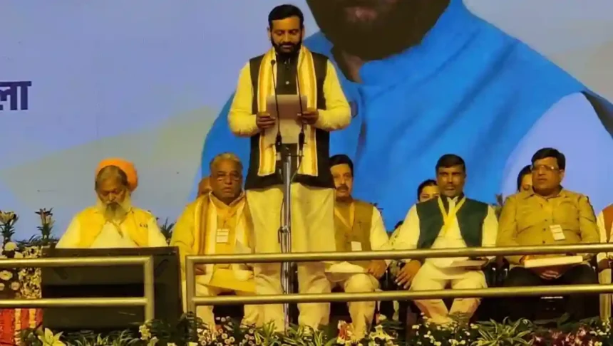 भाजपा के वरिष्‍ठ नेता नायब सिंह ने लगातार दूसरी बार हरियाणा के मुख्यमंत्री पद की ली शपथ