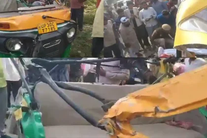 हरदोई में तेज़ रफ्तार DCM की CNG आटो से भिड़ंत, हादसे में 10 लोगों की मौत