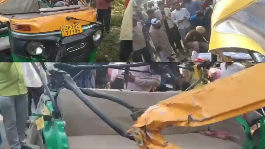 हरदोई में तेज़ रफ्तार DCM की CNG आटो से भिड़ंत, हादसे में 10 लोगों की मौत