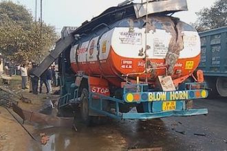 बरेली के आंवला में वेल्डिंग कराते समय फटा पेट्रोल टैंकर, दो घायल