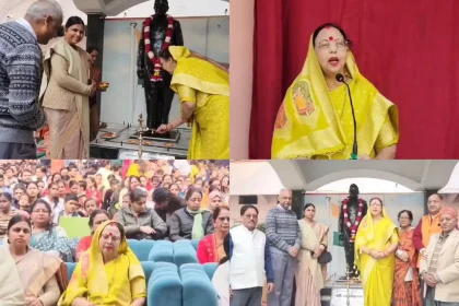 हरदोई में राधाकृष्ण अग्रवाल की पुण्य स्मृति में आयोजित वार्षिकोत्सव में पहुंची जिला पंचायत अध्यक्ष