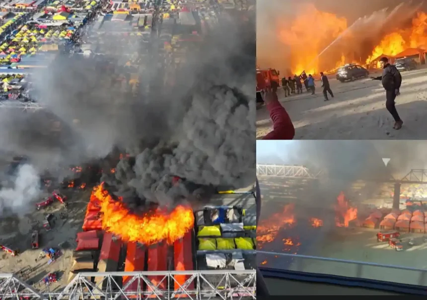 महाकुंभ मेले में गीता प्रेस के कैंप में लगी आग, 180 कॉटेज जले