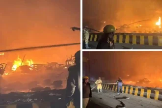 गैस सिलेंडर से भरे ट्रक में लगी भीषण आग... कई सिलेंडर में हुए ब्लास्ट से दहला गाजियाबाद