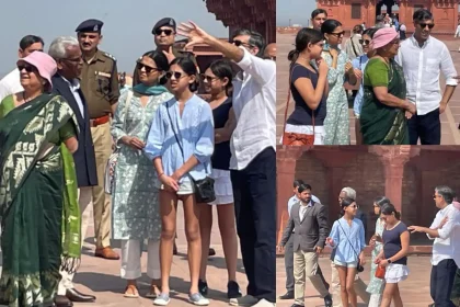 परिवार संग फतेहरपुर सीकरी पहुंचे ऋषि सुनक, हरजत सलीम चिश्ती की दरगाह पर टेका माथा, फूल चढ़ाकर बांधा मंन्नत का धागा