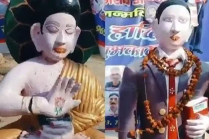 Hardoi News: अंबेडकर और भगवान बुद्ध की प्रतिमा तोड़े जाने पर हरदोई के सुरजीपुर गांव में बवाल, दो पक्षों में पथराव