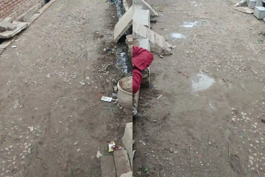 Hardoi News: आदर्श नगर पंचायत के जिम्मेदारों की लापरवाही से मोहल्ले में फैली गंदगी