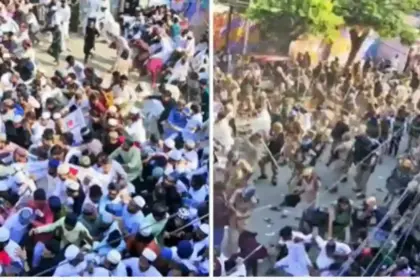 बरेली में जुमे की नमाज के बाद बवाल, पुलिस ने किया लाठीचार्ज, मौलाना तौकीर रजा के सड़क पर उतरने के ऐलान से बिगड़ा माहौल