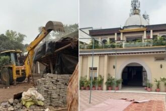 बरेली : बुलडोजर दिखते ही सामान बटोरने लगे दुकानदार, बीडीए ने सील किया मैरिज होम