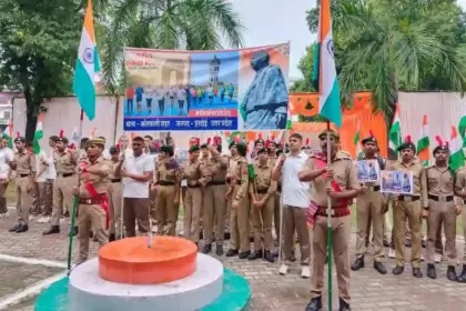 सरदार बल्लभ भाई पटेल की जयंती के शुभ अवसर पर रिजर्व पुलिस लाइन हरदोई में रन फाॅर यूनिटी कार्यक्रम का आयोजन