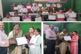 जन शिक्षण संस्थान लखनऊ एवं आराध्या वेलफेयर इंस्टीट्यूट द्वारा प्रमाण पत्र वितरित कर लाभार्थियों को अपना स्वरोजगार आरम्भ करने दी गई सलाह