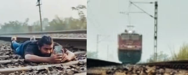 खतरनाक स्टंट करने वाला युवक गिरफ्तार, रील के चक्कर में रेलवे ट्रैक पर लेटा, ऊपर से गुजर गई ट्रेन…
