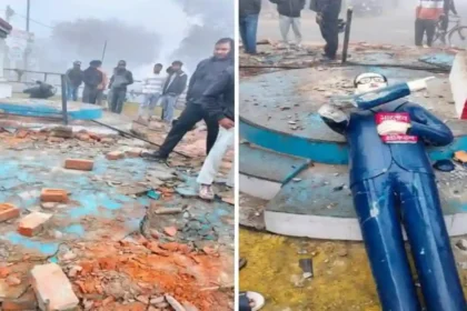 Hardoi News: बाबा साहब डॉक्टर भीमराव अंबेडकर की प्रतिमा पर फिर अराजक तत्व ने की मूर्ति के साथ छेड़छाड़…
